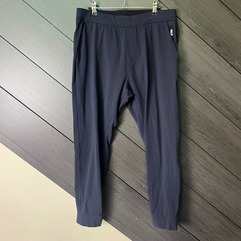 Public Rec Men's Jogger Pants 34x30 Navy Performance Stretch Zip Pocket 34x30